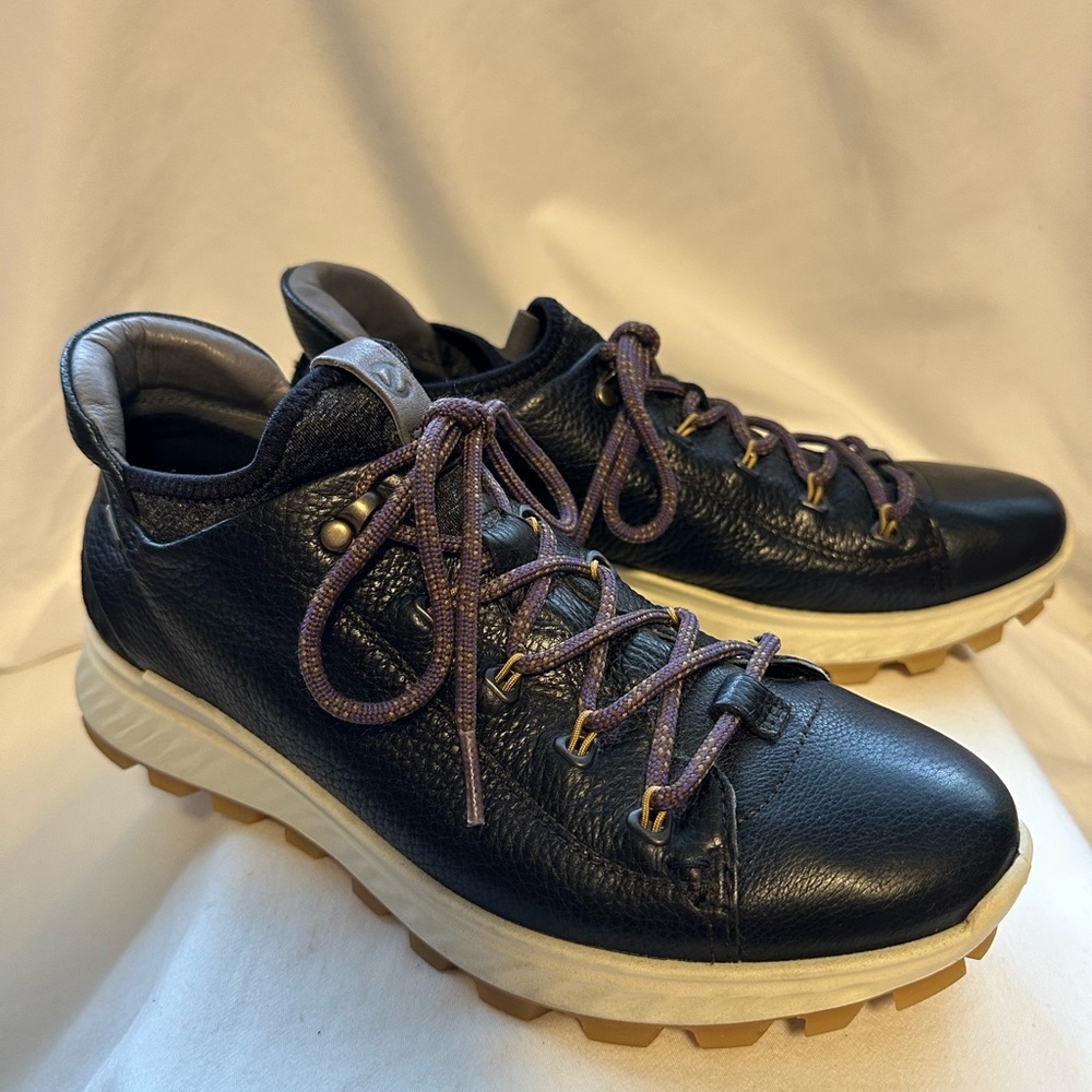 ECCO Exostrike Mid Gore-Tex Sneakers; Black Yak Leather; Size US 7 (38 EU)